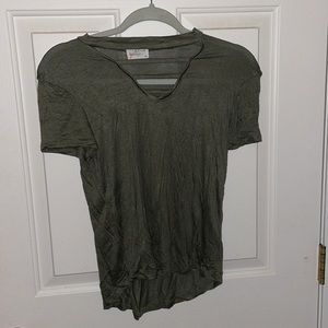 Olive Green Short Sleeve Top